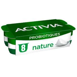 DANONE, ACTIVIA Yaourt nature bifidus 8x125g