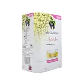 LES COUTUMIERS Vin Rosé Vallée du Rhône IGP Ardèche 5l