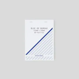 MONOPRIX MAISON Bloc Notes, 14,8X21Cm, Petits Carreaux, 80 Pages, 80 Gr/M² 80g
