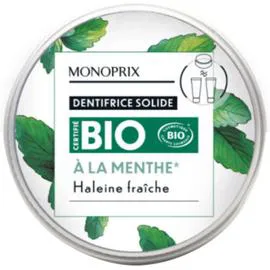 MONOPRIX BIO Dentifrice solide 30g