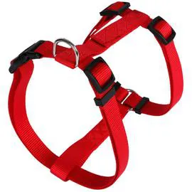 ANIMALIS Harnais Basic pour Chien 25mm 63/97cm Rouge 180g