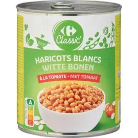 CARREFOUR CLASSIC' Haricots blancs à la tomate 800g