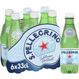 SAN PELLEGRINO Eau gazeuse Minérale naturelle 6x33cl