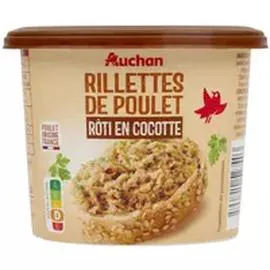 AUCHAN Rillettes de poulet rôti en cocotte 220g