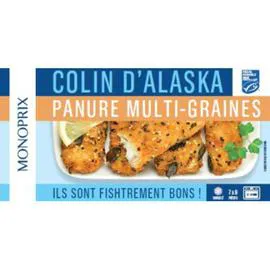 MONOPRIX Colin d'Alaska panure multi-graines 400g