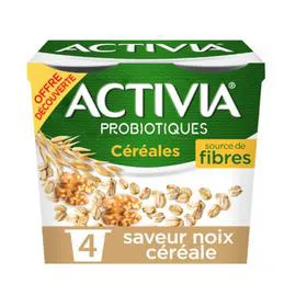 DANONE, ACTIVIA Yaourt céréales noix bifidus 4x120g