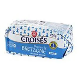 MARQUE REPÈRE, LES CROISÉS Beurre de Bretagne Doux - 82% MG 250g