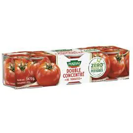 PANZANI Sauces tomates double concentré 3x70g
