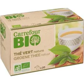 CARREFOUR BIO Thé vert bio nature 20x1,5g