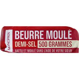 MONOPRIX Beurre moulé demi-sel 500g