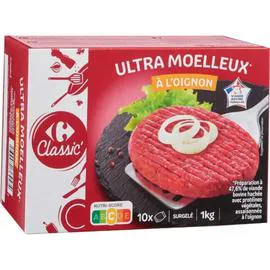 CARREFOUR CLASSIC' Haché à l'oignon 10x100g