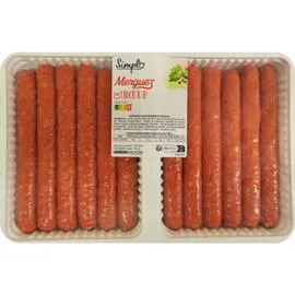 CARREFOUR SIMPL Merguez de boeuf 660g