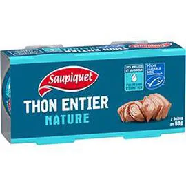 SAUPIQUET Thon entier MSC Nature 2x93g