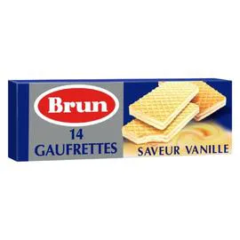 BRUN Biscuits gaufrettes fourrées à la vanille 146g