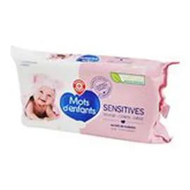 MARQUE REPÈRE, MOTS D'ENFANTS Lingettes bébé Sensitive - x63 x63