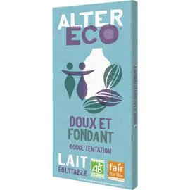 ALTER ECO Chocolat bio au lait doux & fondant 100g