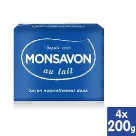 MONSAVON Savon au lait 4x200g