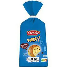 CHABRIOR Brioches Moov! aux pépites de chocolat au lait 336g