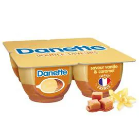 DANONE, DANETTE Crème dessert vanille caramel 4x125g