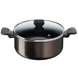 TEFAL Faitout Easy Cook & Clean 24 cm (4.7L) Revêtement Antiadhésif Cuisine Saine + Couvercle B5544602 l'unité