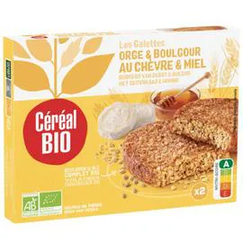 CÉRÉAL BIO Galettes orge, boulghour & chèvre miel bio 2x100g