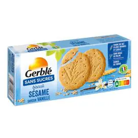 GERBLÉ Biscuits sésame vanille s/sucres 132g