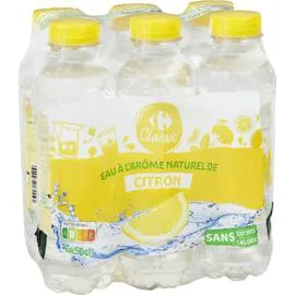 CARREFOUR Eau aromatisée citron 6x50cl