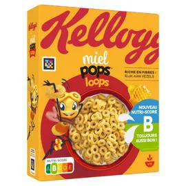KELLOGG'S Céréales Miel Pops Loops 330g