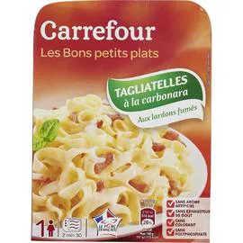 CARREFOUR Plat cuisiné tagliatelles à la carbonara 300g