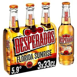 DESPERADOS Bière aromatisé tequila, orange, grenadine Florida Sunrise 3x33cl