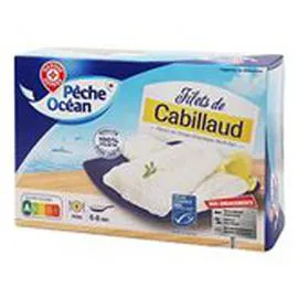 MARQUE REPÈRE, PÊCHE OCÉAN Filet de cabillaud MSC - x4 400g