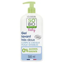 LÉA NATURE, SO'BIO ÉTIC Gel Lavant Bébé Très Doux Bio 500ml