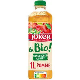 JOKER Nectar pomme à base de jus concentré sans sucres ajoutés Bio 1l