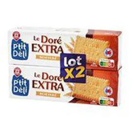 MARQUE REPÈRE, P'TIT DÉLI Biscuits dorés extra 2x150g