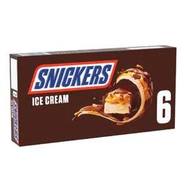 MARS, SNICKERS Glaces barres glacées chocolat cacahuètes et caramel 273,6g