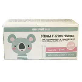 MEDISANTÉ Sérum Physiologique Solution Nasale & Ophtalmique 40x5ml