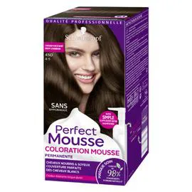 SCHWARZKOPF, PERFECT MOUSSE Coloration Permanente mousse châtain foncé doré 450 93ml