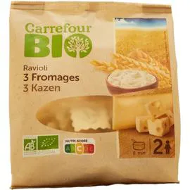 CARREFOUR BIO Ravioli bio 3 fromages 250g