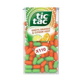 TIC TAC Bonbons goût orange & citron vert x110 54g