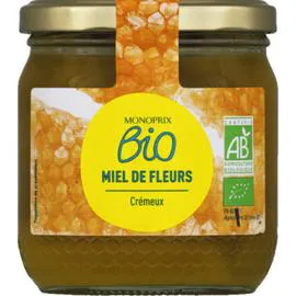 MONOPRIX BIO Miel de fleurs crémeux bio 500g