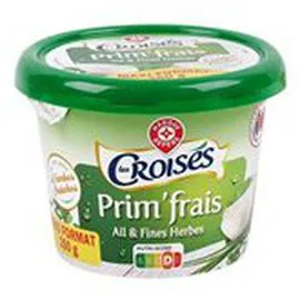 MARQUE REPÈRE, LES CROISÉS Fromage à tartiner Ail et fines herbes 24% MG 250g