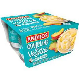 ANDROS Brassé végétal Pêche 4x100g