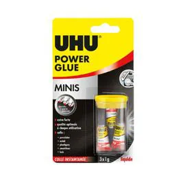 UHU Colle Power Glue liquide 3x1g x3