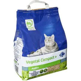 CARREFOUR Litière pour chats vegetal compact 2,5kg