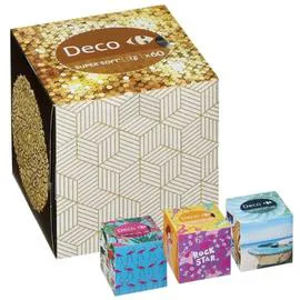CARREFOUR Mouchoirs motifs assortis x84