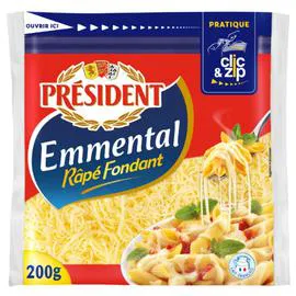 PRÉSIDENT Fromage Râpé Emmental 200g