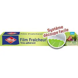 ALBAL Film fraicheur 20m 70% de ressources recyclées l'unité