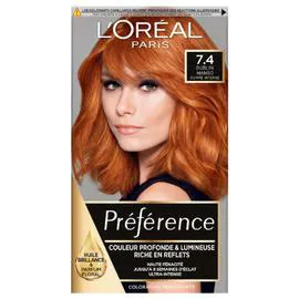 L'ORÉAL PARIS, PRÉFÉRENCE Coloration Cheveux Permanente 7.4 Dublin Mango Cuivré Intense l'unité