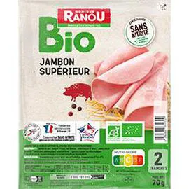 MONIQUE RANOU BIO Jambon supérieur sans nitrite Bio 70g