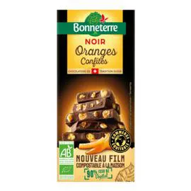 BONNETERRE Chocolat Noir Aux Oranges Confites Bio 100g
